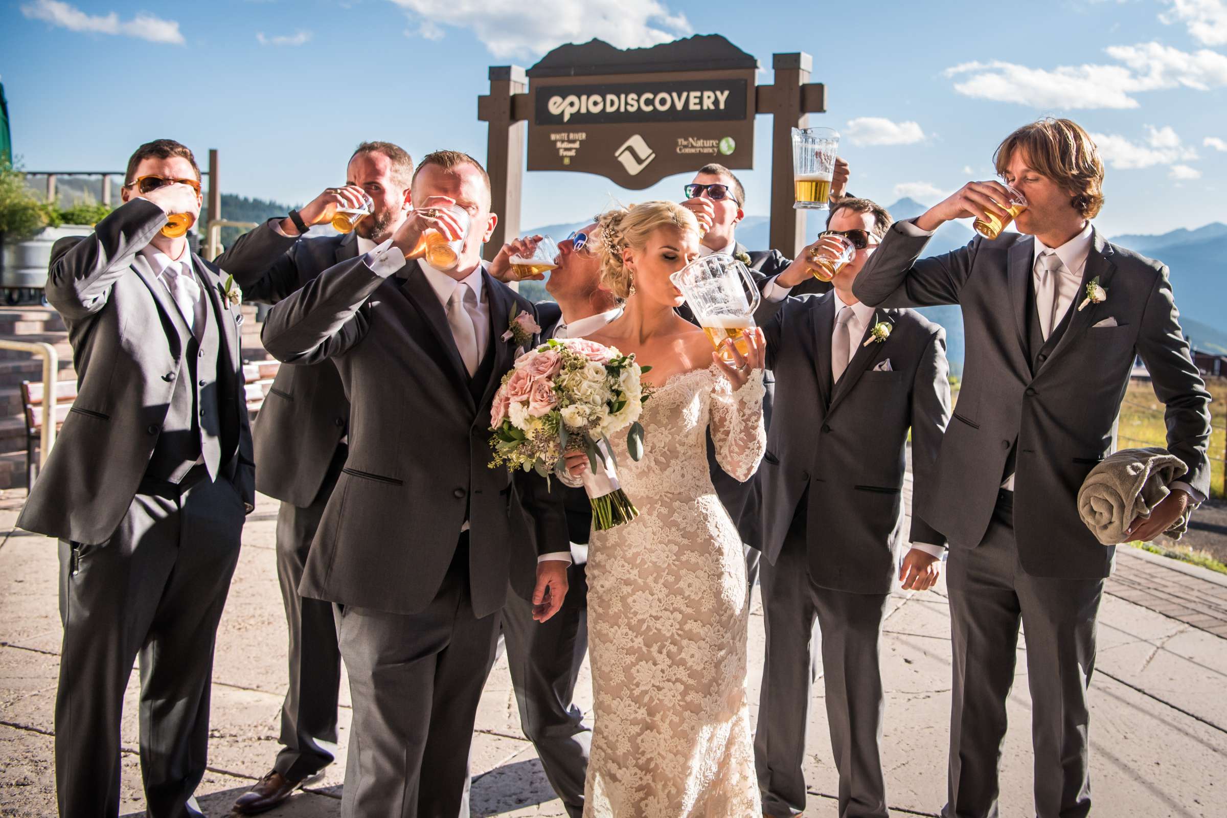 The Vail Wedding Deck Wedding coordinated by Carolyn Moorman, Heidi and Justin Wedding Photo #29 by True Photography