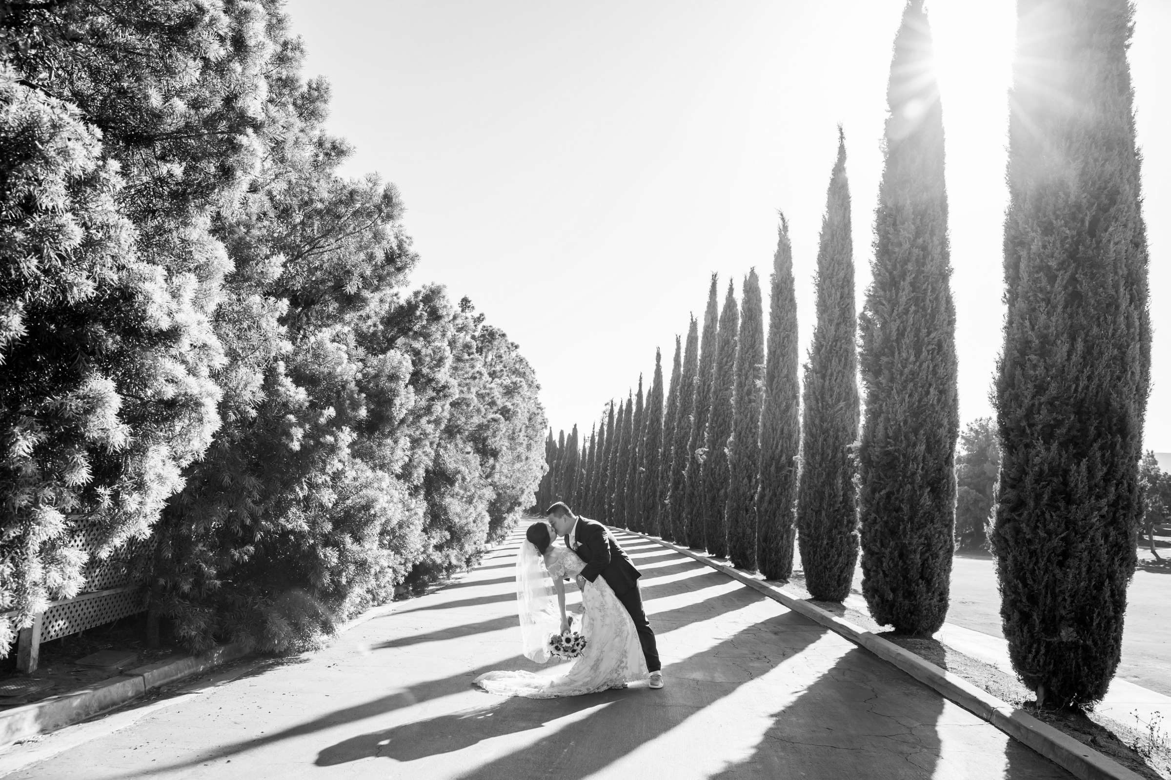 Black and White photo at Carmel Mountain Ranch Wedding, Jihye and Roy Wedding Photo #4 by True Photography