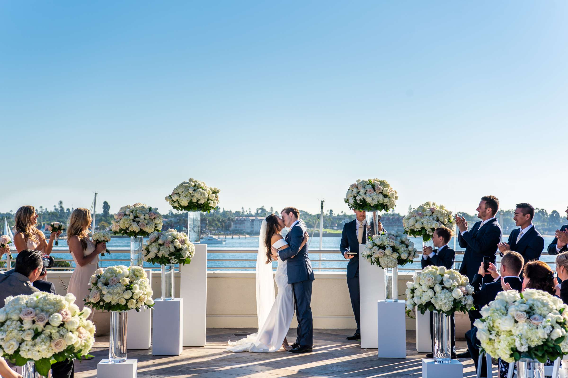 Marriott Marquis San Diego Marina Wedding coordinated by First Comes Love Weddings & Events, Kelsey and Dylan Wedding Photo #110 by True Photography