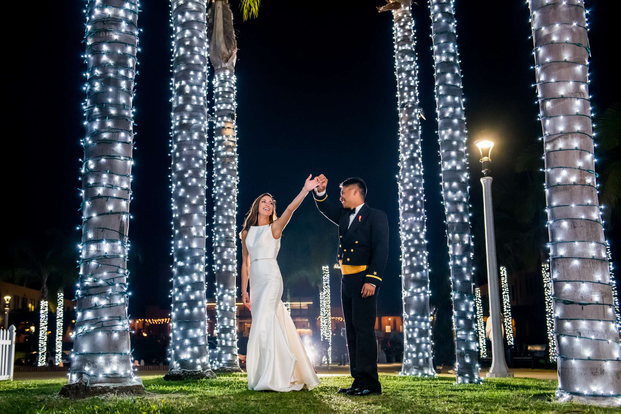Night Shot at VENUES Liberty Station Wedding coordinated by Weddings by Thomas Lewis, Jessica and David Wedding Photo #8 by True Photography